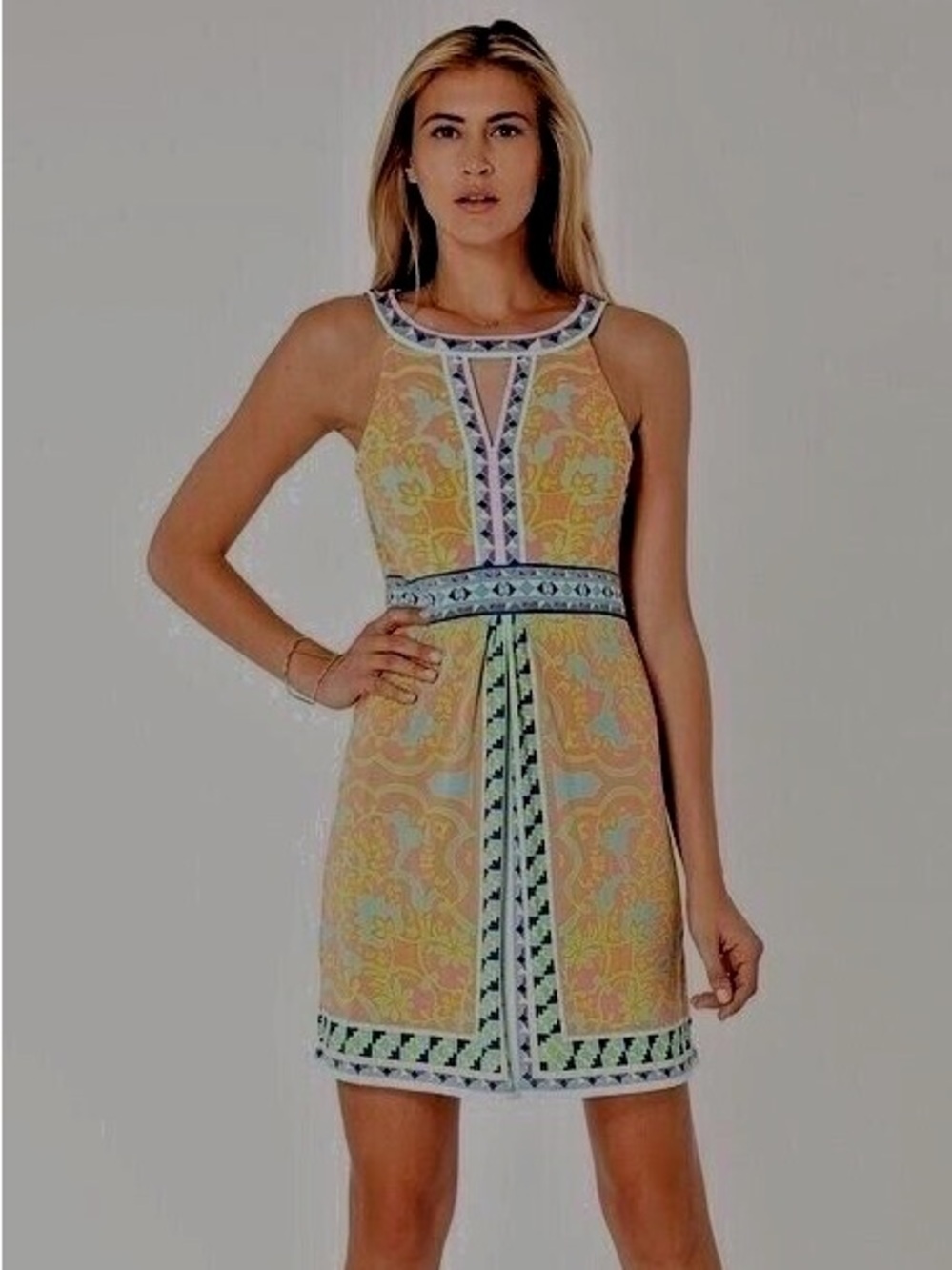 Casual Geomettic Colourful Hale Bob dress